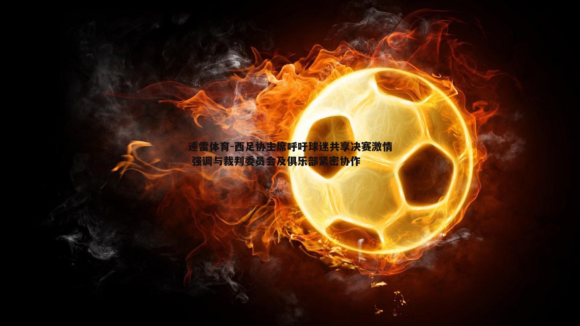 西足协主席呼吁球迷共享决赛激情 强调与裁判委员会及俱乐部紧密协作